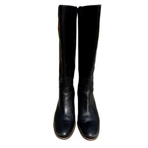 Kenneth Cole Reaction Black Leather Knee High Boots | Size 9.5 | Classic Riding